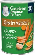Gerber Organic chrumky s mrkvou a pomarančom 35 g
