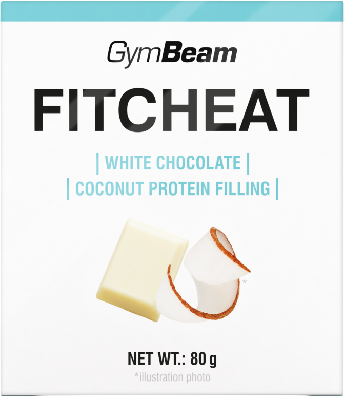 GymBeam Fitcheat Protein Chocolate white chocolate coconut 90 g