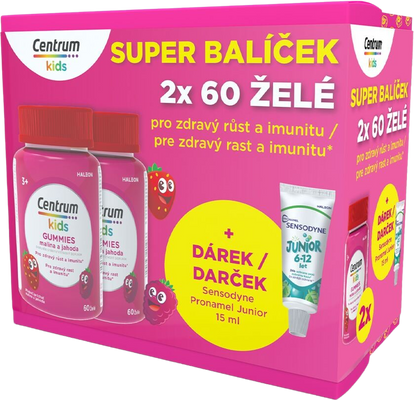Centrum Gummies malina a jahoda 2 x 60 ks