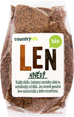 Country Life Ľan hnedý BIO 300 g