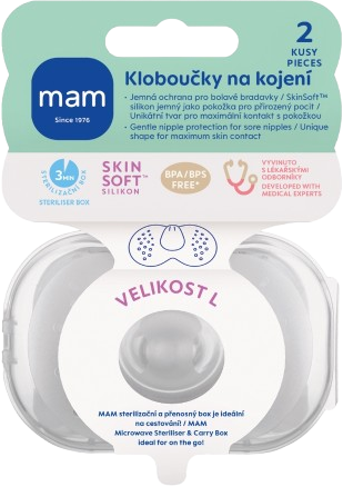 MAM Prsné klobúčky vel. L (23 mm) 2 ks
