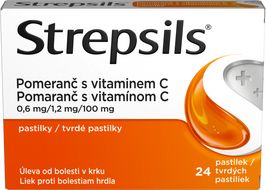 Strepsils Pomaranč s Vitamínom C 24 pastiliek