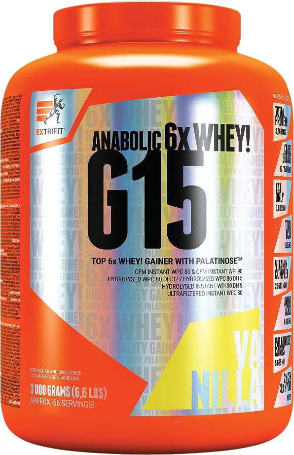 Extrifit G 15 Anabolic Gainer vanilka 3000 g