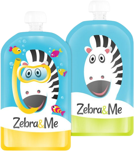 Zebra&Me kapsičky na opakované použitie Potápač + zebra 2 ks