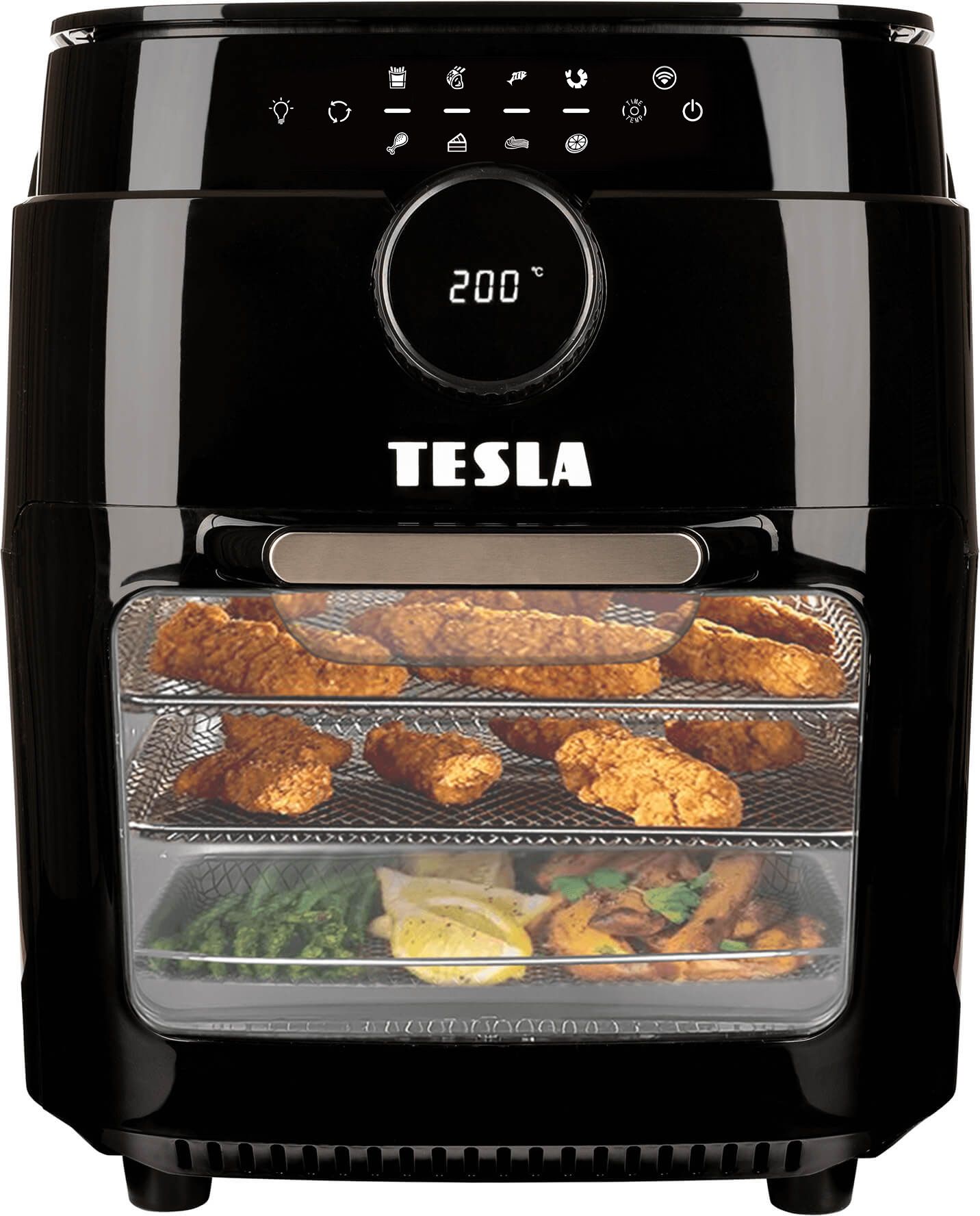 Tesla AirCook & Grill QG800 WiFi - multifunkčná digitálna teplovzdušná fritéza s grilom