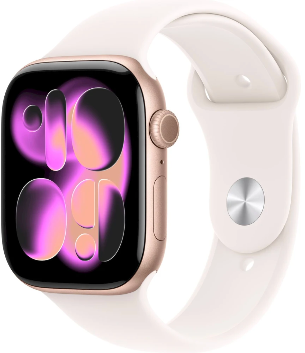 Apple Watch 11 GPS + Cellular 46mm Ružovo zlatý hliník so svetlo rumeným športovým remienkom - M/L
