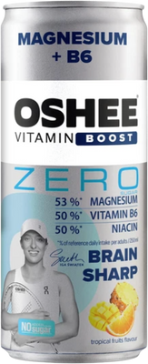 Oshee Vitamin Boost Horčík+B6 Zero 250 ml