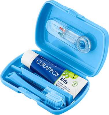 Curaprox Travel set KIDS modrý