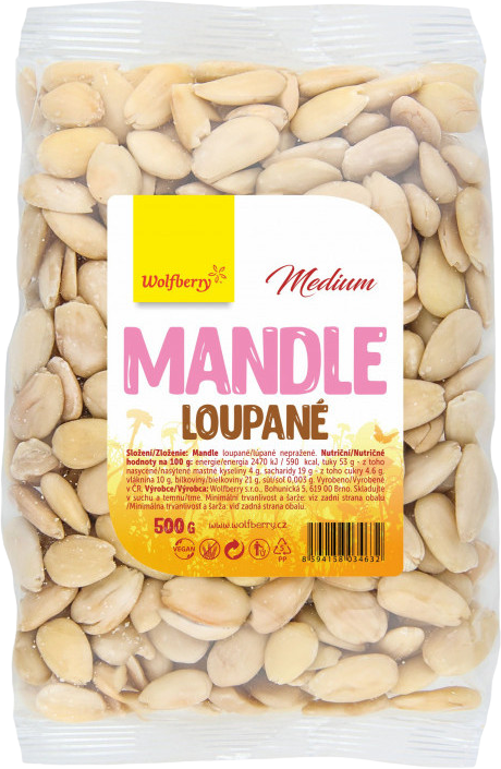 Wolfberry Mandle lúpané medium 500 g