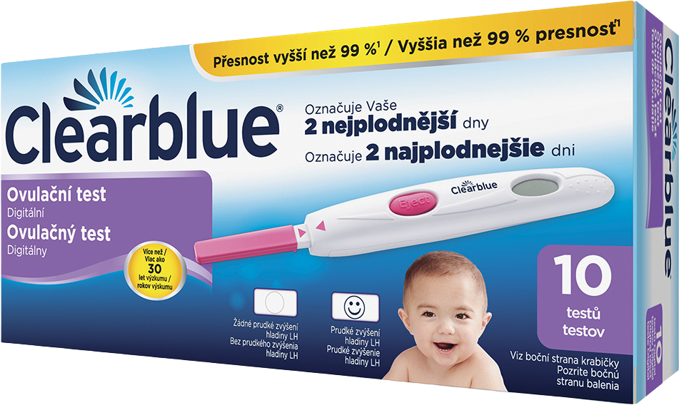 Clearblue Ovulačný test - digitálny 10 ks