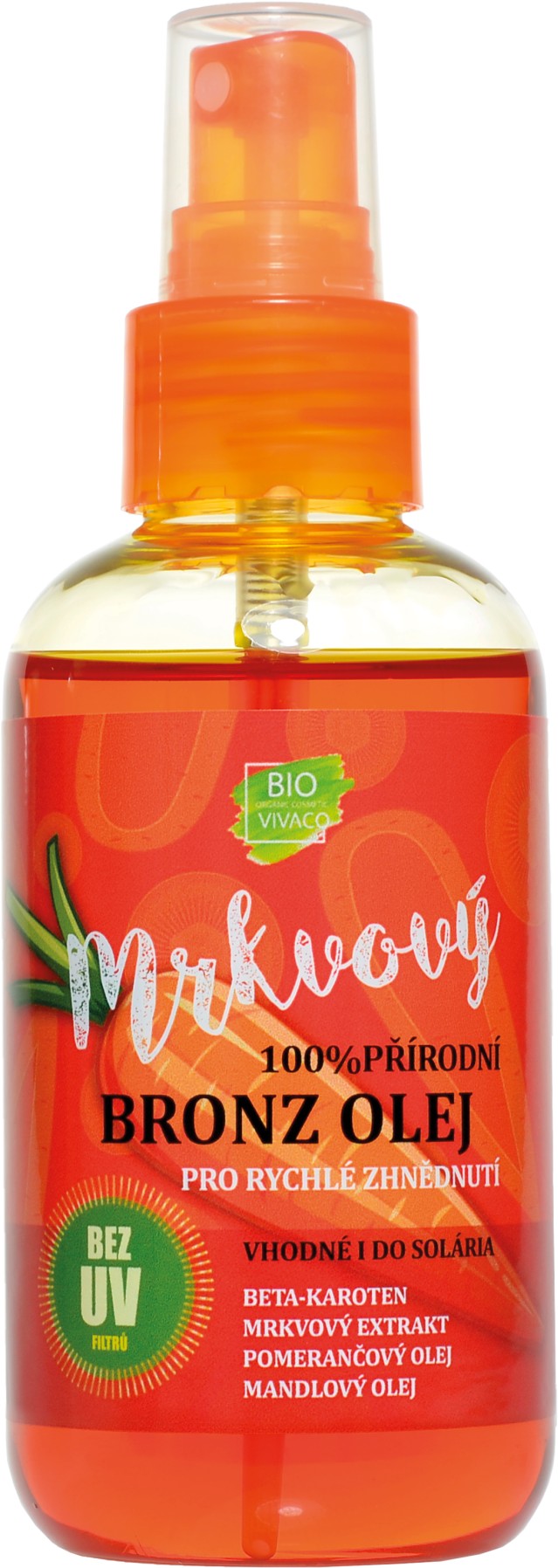 Vivaco Bio prírodný opaľovací mrkvový olej na rýchle opálenie 150 ml