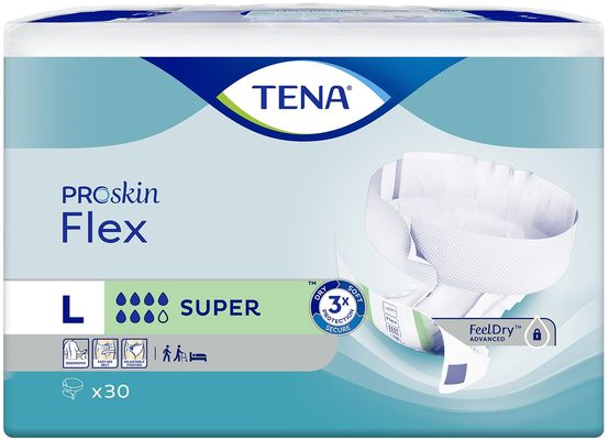 Tena Flex Super Large absorpčné nohavičky s rýchloupínacím pásom 30 ks