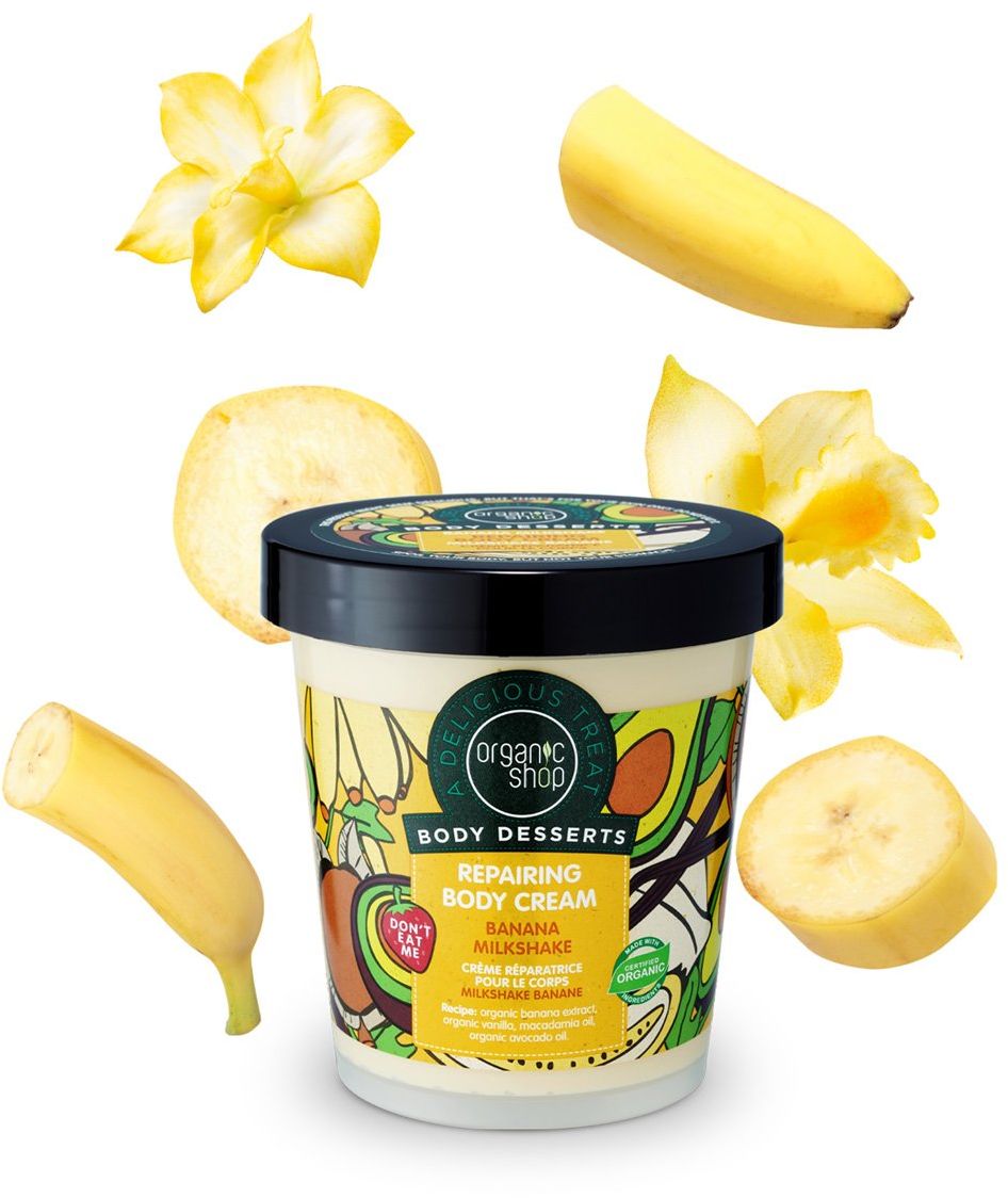 Organic Shop Banánový koktejl - tělový krém 450 ml