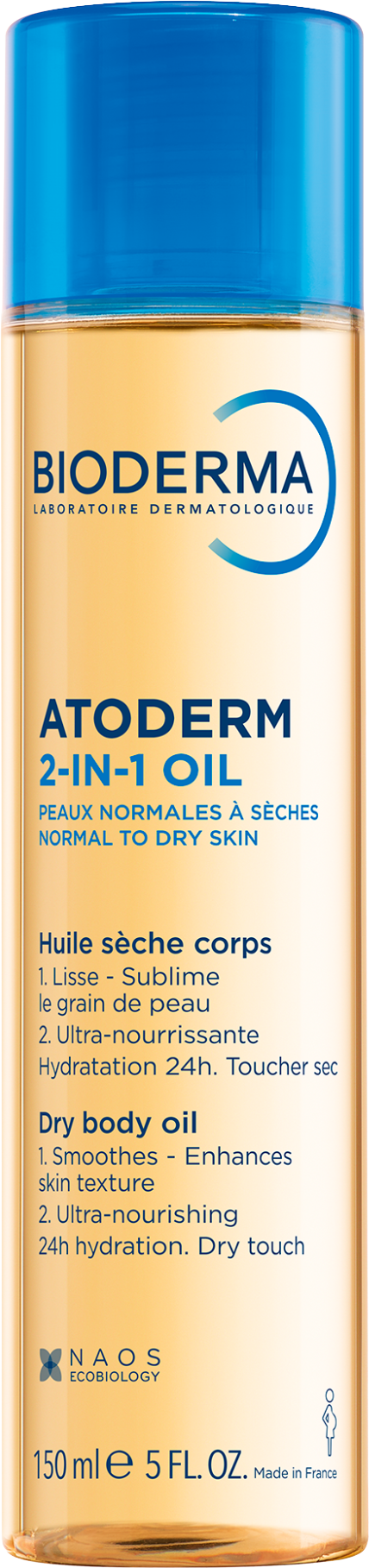 Bioderma Atoderm olej 2v1, Suchý vyživujúci olej so zjemňujúcim účinkom pre suchú pokožku 150 ml