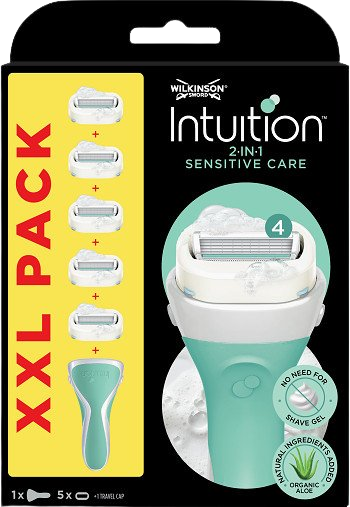 Wilkinson Sword holiaci strojček intuition sensitive care XXL + náhradné hlavice 5 ks