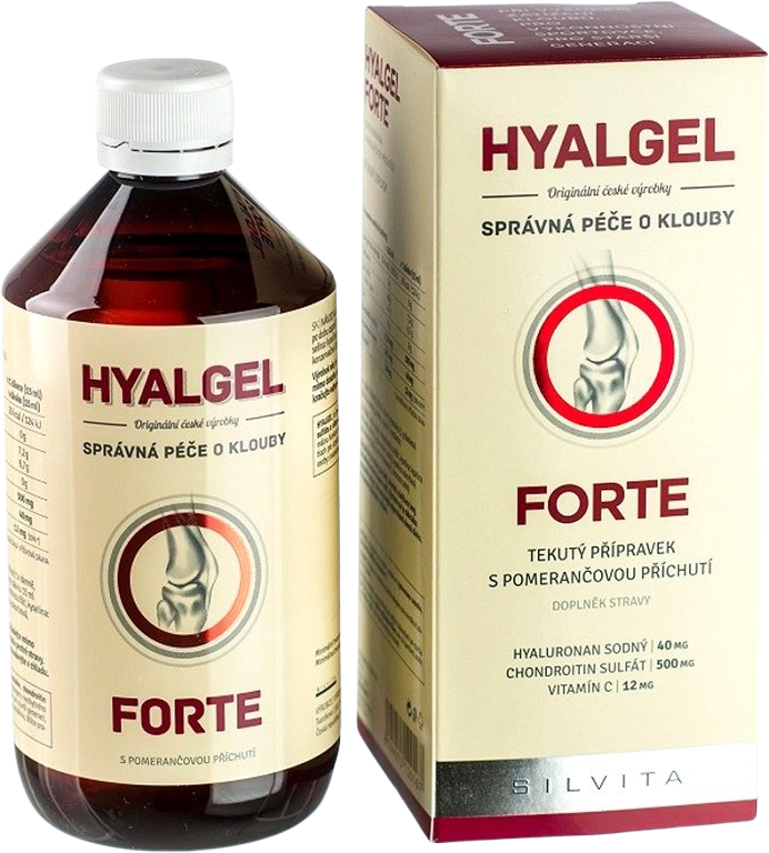 Silvita HYALGEL FORTE sirup s príchuťou pomaranča 500 ml