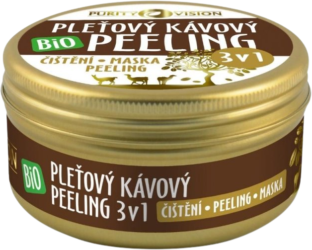 Purity Vision Bio Kávový pleťový peeling 3v1, 70 ml