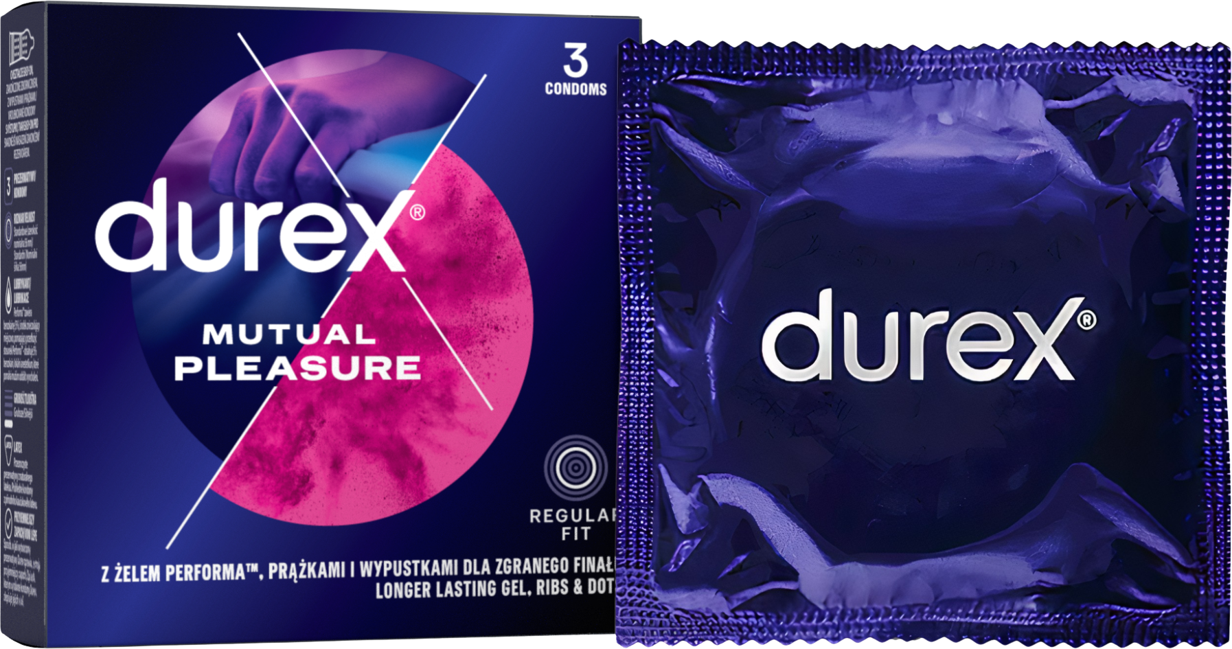 Durex Kondómy Mutual Pleasure 3 ks