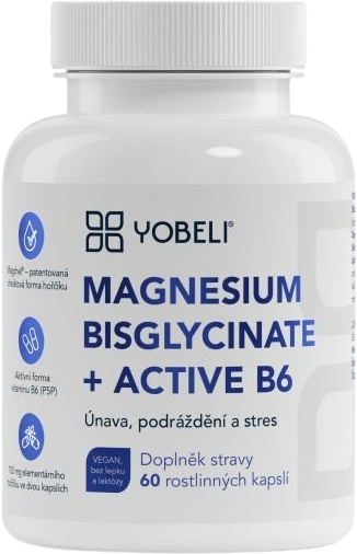 Lobey Yobeli Horčík bisglycinát a vitamín B6 60 kapsúl