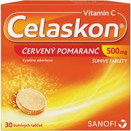 Celaskon Vitamín C 500 mg Červený pomaranč 30 šumivých tabliet