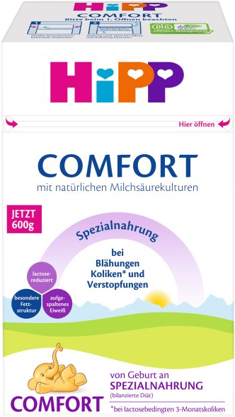 HiPP Mlieko Comfort Špeciálna dojčenská výživa 600 g