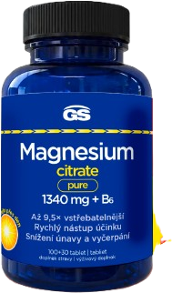 GS Magnesium citrate pure 1340 mg + B6 130 tabliet