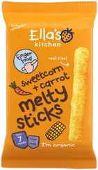 Ella's Kitchen BIO Tyčinky kukurica a mrkva 16 g