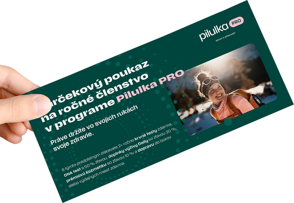 Pilulka PRO na rok ako darček – poukaz fyzicky v obálke