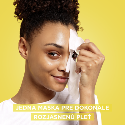 Garnier Skin Naturals hydratačná textílná maska pre rozjasněnie pleti s vitamínom C 28 g