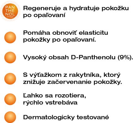 Omega Panthenol 9% Telové mlieko po opaľovaní 250 ml