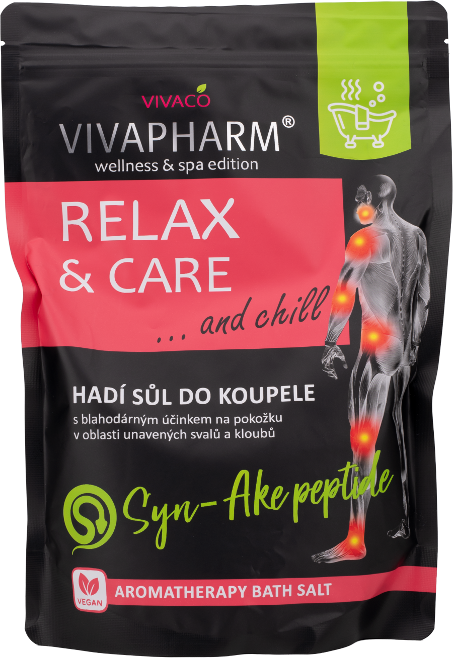 VivaPharm Soľ do kúpeľa Relax and care 1000 g
