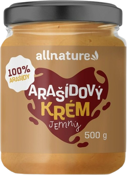 Allnature Arašidové maslo jemné 500 g