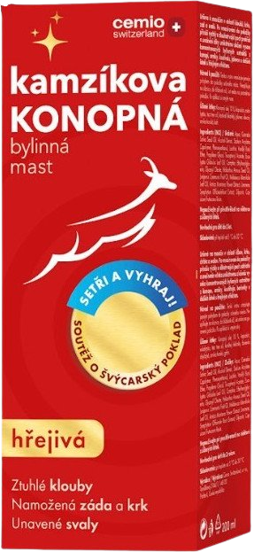 Cemio Kamzík Kamzíkova konopná masť hrejivá 200 ml