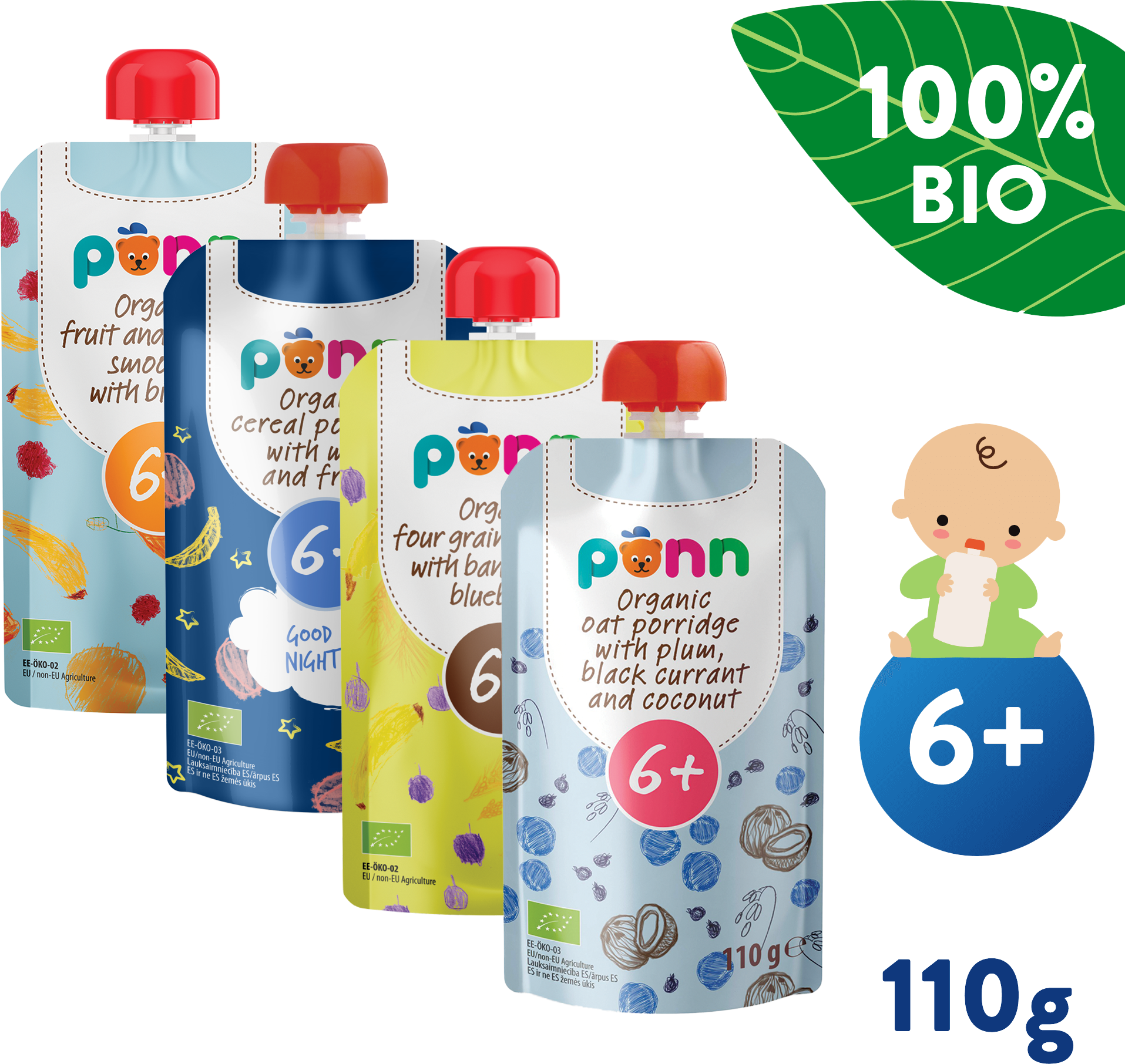 Salvest Põnn BIO pre mlsný jazýček 4 x 110 g