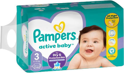 Pampers Active Baby MP+ S3 6-10 kg 152 ks
