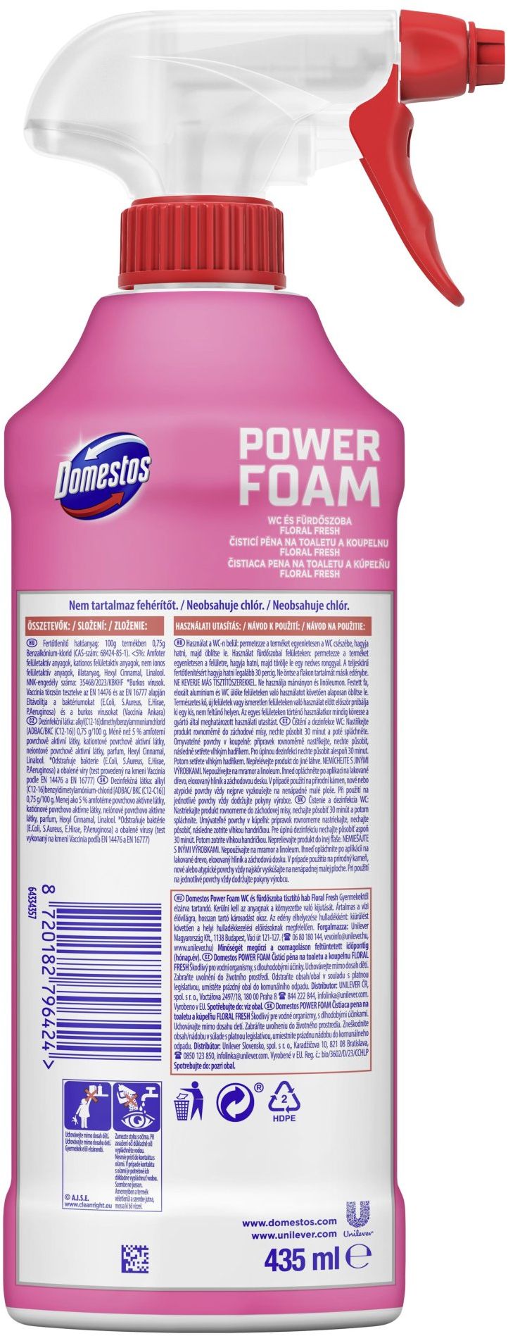 Domestos Power Foam Floral Fresh 435 ml