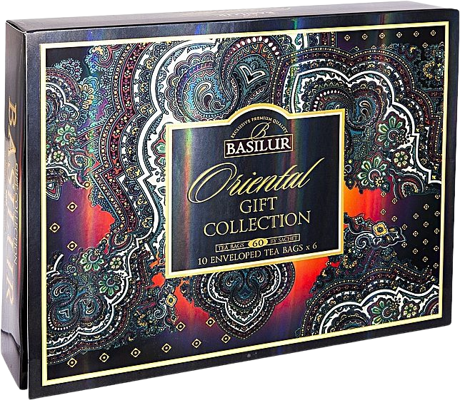 Basilur Orient Assorted papierová kazeta 10 x 6 vrecúšok