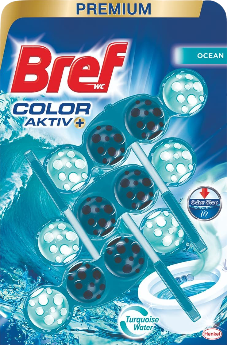 Bref WC blok Power Aktiv ocean 3 x 50 g