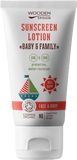 Woodenspoon Opaľovacie telové mlieko v tube Baby & Family SPF 50 150 ml
