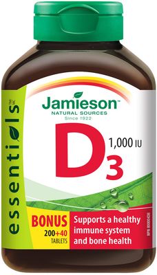 Jamieson Vitamín D3 1000IU 240 tabliet