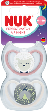 Nuk Cumlík Perfect Match AIR Night Sheep 6-18m 2 ks
