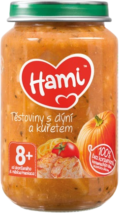 Hami Príkrm Cestoviny s tekvicou a kuraťom 200 g