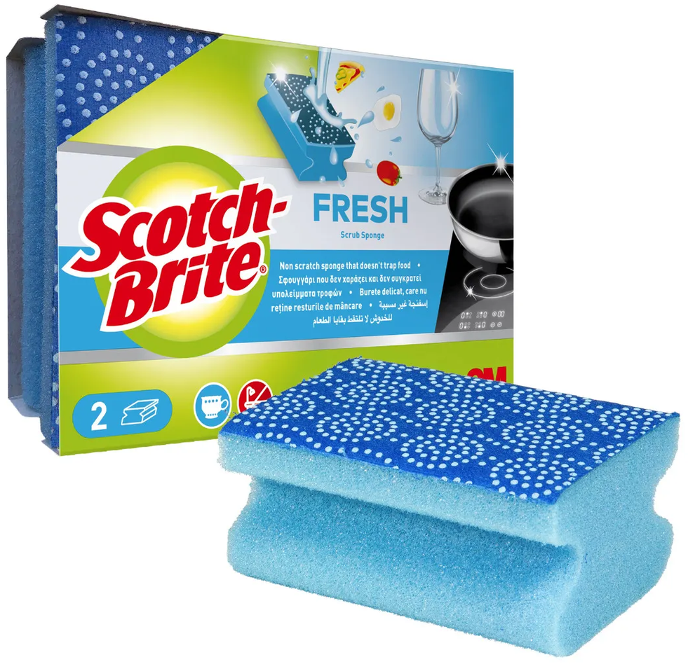 3M Scotch-Brite® Fresh, umývacia hubka chrániaca nechty 2 ks