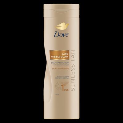 Dove Care&Glow samoopaľovacie mlieko Fair 400 ml