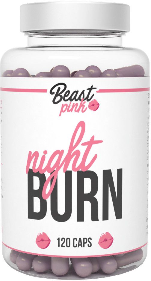GymBeam BeastPink Spaľovač tukov Night Burn 120 kapslí