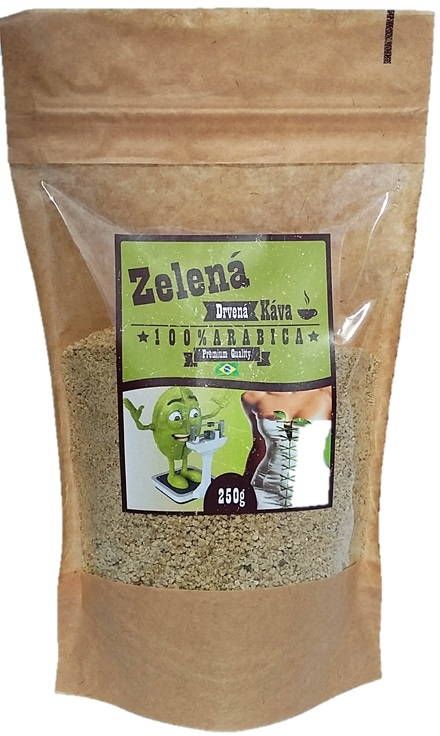 Zelená káva drvená 100% arabica z Brazílie s pomarančovou príchutou 250g