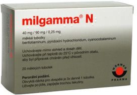 Milgamma N trojkombinacia vitaminov 20 kapsúl
