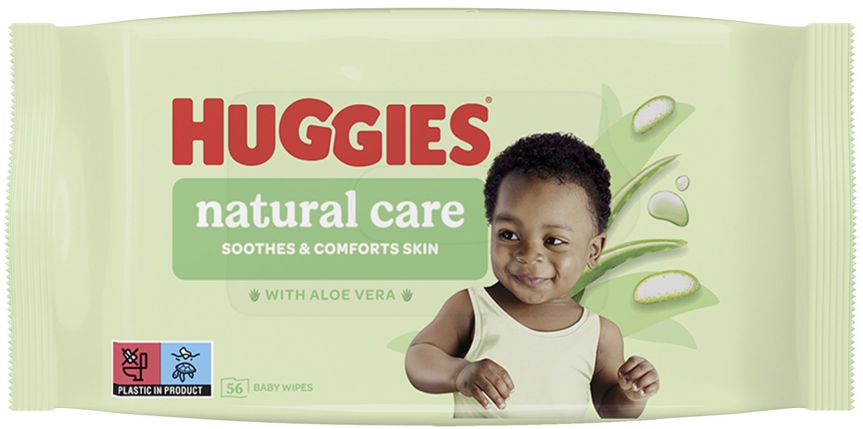Huggies® Natural Care single vlhčené obrúsky 12 x 56 ks