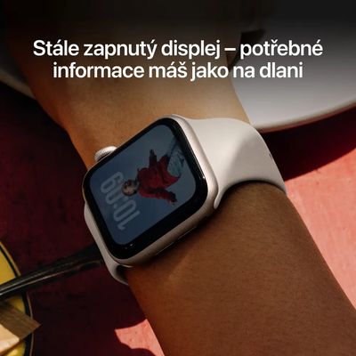 Apple Watch SE 3 GPS 40mm Hliníkové puzdro Starlight so športovým remienkom Starlight - M/L