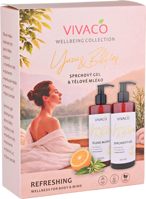 Vivaco Darčeková kazeta Yuzu a Biely čaj 2 x 300 ml
